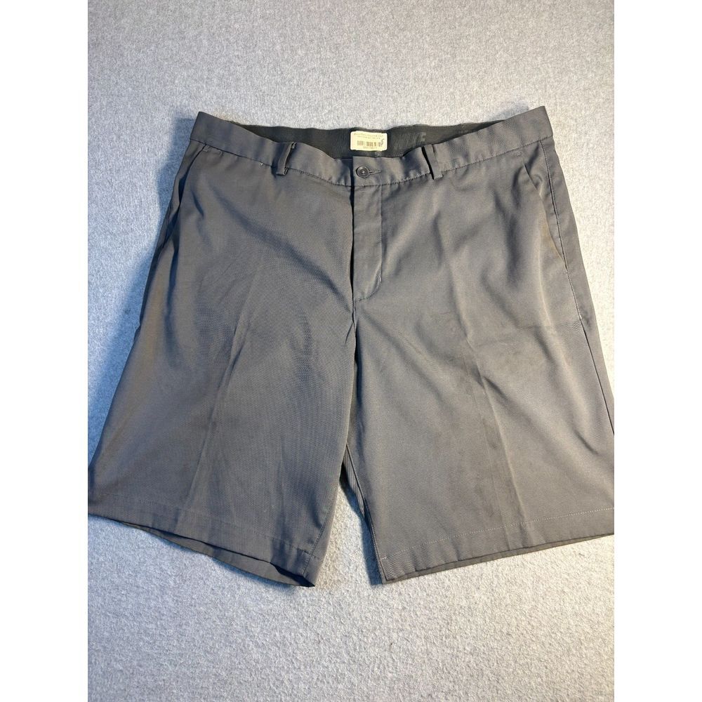 Nike Golf Short Men's Size 36 Gray Standard Fit Dri Fit Flat Front Slash Pockets